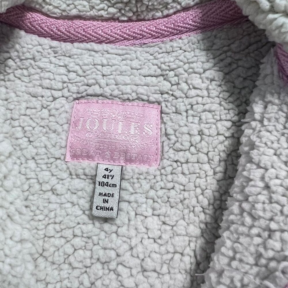 Joules 4Y Sparkly Unicorn Half-Zip Pullover Sweatshirt - Picture 4 of 5